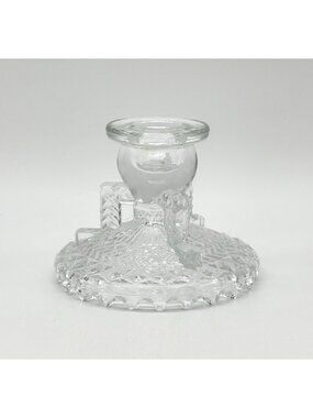 Vintage Anchor Hocking 1 Clear Glass Candle Holder
